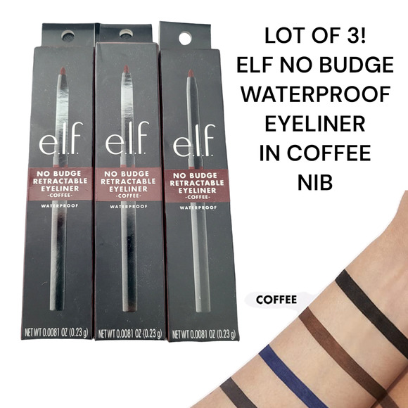 ELF Other - e.l.f. No Budge Waterproof Eyeliner lot of 3! NIB COFFEE